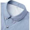 Alimens & Gentle Short Sleeve Fishing Shirt Wicking Fabric Sun Protection Casual Button Down Shirts(Grayish Blue)