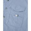 Alimens & Gentle Short Sleeve Fishing Shirt Wicking Fabric Sun Protection Casual Button Down Shirts(Grayish Blue)