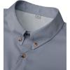 Alimens & Gentle Short Sleeve Fishing Shirt Wicking Fabric Sun Protection Casual Button Down Shirts(Grey)