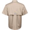 Alimens & Gentle Short Sleeve Fishing Shirt Wicking Fabric Sun Protection Casual Button Down Shirts(Khaki)