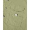 Alimens & Gentle Short Sleeve Fishing Shirt Wicking Fabric Sun Protection Casual Button Down Shirts(Khaki Yellow)