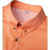Alimens & Gentle Short Sleeve Fishing Shirt Wicking Fabric Sun Protection Casual Button Down Shirts(Orange)