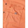 Alimens & Gentle Short Sleeve Fishing Shirt Wicking Fabric Sun Protection Casual Button Down Shirts(Orange)