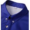 Alimens & Gentle Short Sleeve Fishing Shirt Wicking Fabric Sun Protection Casual Button Down Shirts(Royal Blue)