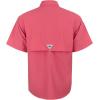 Alimens & Gentle Short Sleeve Fishing Shirt Wicking Fabric Sun Protection Casual Button Down Shirts(Salmon)