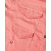 Alimens & Gentle Short Sleeve Fishing Shirt Wicking Fabric Sun Protection Casual Button Down Shirts(Salmon Pink)