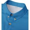 Alimens & Gentle Short Sleeve Fishing Shirt Wicking Fabric Sun Protection Casual Button Down Shirts(Teal Blue)