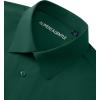 Alimens & Gentle Stretch Mens Dress Shirts Slim Fit Long Sleeve Casual Skinny Muscle Fit Wrinkle Free Button Down Shirt(Green)