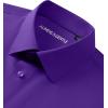 Alimens & Gentle Stretch Mens Dress Shirts Slim Fit Long Sleeve Casual Skinny Muscle Fit Wrinkle Free Button Down Shirt(Purple)
