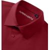 Alimens & Gentle Stretch Mens Dress Shirts Slim Fit Long Sleeve Casual Skinny Muscle Fit Wrinkle Free Button Down Shirt(Ruby Red)