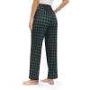 Alimens & Gentle Womens Pajama Pants Plaid Stretch Comfy Lounge Pants Drawstring Waist Sleep Bottoms with Pockets(Black  Green)