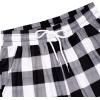 Alimens & Gentle Womens Pajama Pants Plaid Stretch Comfy Lounge Pants Drawstring Waist Sleep Bottoms with Pockets(Black&white)