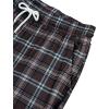 Alimens & Gentle Womens Pajama Pants Plaid Stretch Comfy Lounge Pants Drawstring Waist Sleep Bottoms with Pockets(Brown)