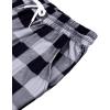 Alimens & Gentle Womens Pajama Pants Plaid Stretch Comfy Lounge Pants Drawstring Waist Sleep Bottoms with Pockets(Grey&black)