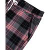 Alimens & Gentle Womens Pajama Pants Plaid Stretch Comfy Lounge Pants Drawstring Waist Sleep Bottoms with Pockets(Grey&pink)