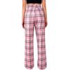 Alimens & Gentle Womens Pajama Pants Plaid Stretch Comfy Lounge Pants Drawstring Waist Sleep Bottoms with Pockets(Pink)