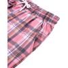 Alimens & Gentle Womens Pajama Pants Plaid Stretch Comfy Lounge Pants Drawstring Waist Sleep Bottoms with Pockets(Pink)