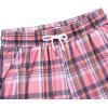 Alimens & Gentle Womens Pajama Pants Plaid Stretch Comfy Lounge Pants Drawstring Waist Sleep Bottoms with Pockets(Pink)