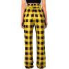 Alimens & Gentle Womens Pajama Pants Plaid Stretch Comfy Lounge Pants Drawstring Waist Sleep Bottoms with Pockets(Yellow&black)