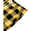 Alimens & Gentle Womens Pajama Pants Plaid Stretch Comfy Lounge Pants Drawstring Waist Sleep Bottoms with Pockets(Yellow&black)