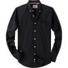 Alimens & Gentle Boys Long Sleeve Solid Button Down Oxford Shirt Collared Cotton Top with Chest Pocket(Black)