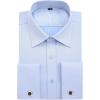 Alimens & Gentle French Cuff Regular Fit Dress Shirts (Cufflink Included)(Blue)