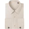 Alimens & Gentle French Cuff Regular Fit Dress Shirts (Cufflink Included)(Light Khaki)