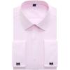 Alimens & Gentle French Cuff Regular Fit Dress Shirts (Cufflink Included)(Pink)