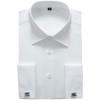 Alimens & Gentle French Cuff Regular Fit Dress Shirts (Cufflink Included)(White)