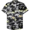 Alimens & Gentle Hawaiian Shirt for Men Summer Beach Casual Short Sleeve Button Down Shirts Printed Tropical Vacation Shirts(Black Beach)