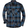 Alimens & Gentle Men’s Button Down Regular Fit Long Sleeve Plaid Flannel Casual Shirts(Blue Brown Black)