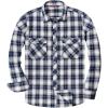 Alimens & Gentle Men’s Button Down Regular Fit Long Sleeve Plaid Flannel Casual Shirts(Blue White)