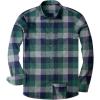 Alimens & Gentle Men’s Button Down Regular Fit Long Sleeve Plaid Flannel Casual Shirts(Green Grey Plaid)