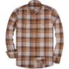 Alimens & Gentle Men’s Button Down Regular Fit Long Sleeve Plaid Flannel Casual Shirts(Light Brown Yelaid)