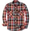 Alimens & Gentle Men’s Button Down Regular Fit Long Sleeve Plaid Flannel Casual Shirts(Multicoloured)
