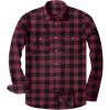 Alimens & Gentle Men’s Button Down Regular Fit Long Sleeve Plaid Flannel Casual Shirts(Wine Red Plaid)