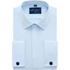 Alimens & Gentle Men’s Dress Shirts French Cuff Long Sleeve Regular Fit Formal Tuxedo Cufflinks Shirt(Twilled Blue)
