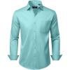 Alimens & Gentle Mens Dress Shirts Long Sleeve Wrinkle Free Stretch Business Casual Button Down Shirts(Grey Green)