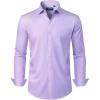Alimens & Gentle Mens Dress Shirts Long Sleeve Wrinkle Free Stretch Business Casual Button Down Shirts(Lavender Purple)