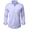 Alimens & Gentle Mens Dress Shirts Stretch Long Sleeve Wrinkle Free Business Casual Button Down Shirt for Wedding(Light Purple)