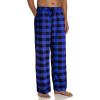 Alimens & Gentle Mens Heavyweight Flannel Plaid Pajama Pants 100% Cotton Sleep Lounge Pant(Blue Black)