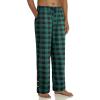 Alimens & Gentle Mens Heavyweight Flannel Plaid Pajama Pants 100% Cotton Sleep Lounge Pant(Green Black)