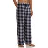 Alimens & Gentle Mens Heavyweight Flannel Plaid Pajama Pants 100% Cotton Sleep Lounge Pant(Grey Black)