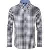 Alimens & Gentle Men’s Plaid Button Down Shirts Cotton Long Sleeve Dress Shirts Regular Fit Gingham Shirts(Black White Plaid)