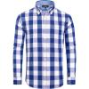 Alimens & Gentle Men’s Plaid Button Down Shirts Cotton Long Sleeve Dress Shirts Regular Fit Gingham Shirts(Blue  Buffalo Check)