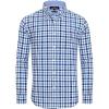Alimens & Gentle Men’s Plaid Button Down Shirts Cotton Long Sleeve Dress Shirts Regular Fit Gingham Shirts(Blue  Check)