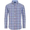 Alimens & Gentle Men’s Plaid Button Down Shirts Cotton Long Sleeve Dress Shirts Regular Fit Gingham Shirts(Blue Black  Check)