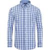 Alimens & Gentle Men’s Plaid Button Down Shirts Cotton Long Sleeve Dress Shirts Regular Fit Gingham Shirts(Blue Navy  Plaid 3)