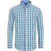 Alimens & Gentle Men’s Plaid Button Down Shirts Cotton Long Sleeve Dress Shirts Regular Fit Gingham Shirts(Green Navy  Plaid)