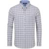 Alimens & Gentle Men’s Plaid Button Down Shirts Cotton Long Sleeve Dress Shirts Regular Fit Gingham Shirts(Grey Plaid)